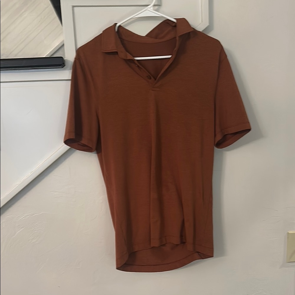 lululemon athletica Red Polo Shirt